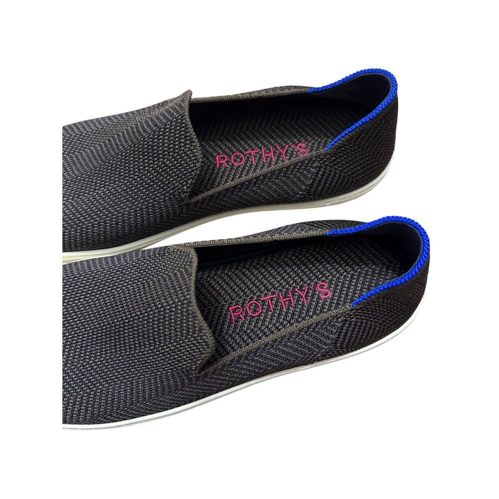 Rothy’s Original Slip On Sneaker in Dark Herringbone Sz 9 Washable - Picture 3 of 7